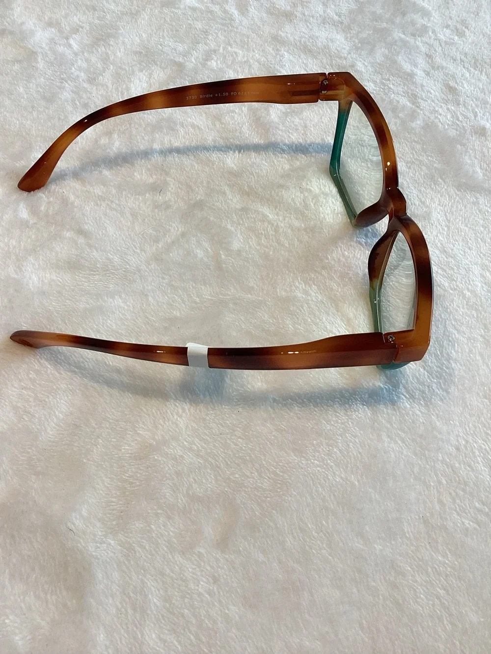 Anthropologie Readers Peepers Birdie Blue Light 1.50 Blonde Tortoise Colorblock